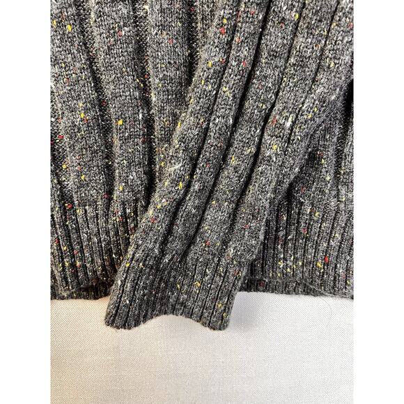 Crown & Ivy Pullover Sweater Men's 2XLT Oversized Gray Ribbed Outdoors Casual - Picture 2 of 6